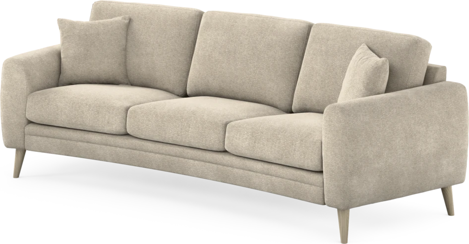 Eden - 3-sits soffa svängd - Beige