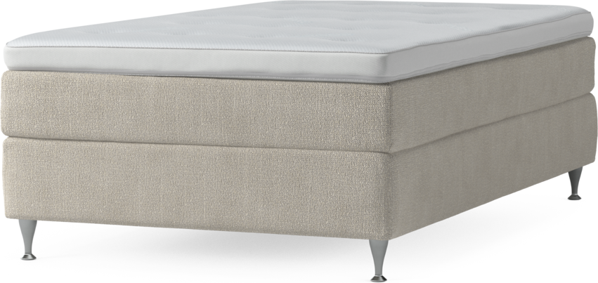 Delux Sense - Kontinentalsäng, enkelsäng 120 cm med bäddmadrass och sängben