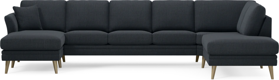 Eden - 3-sits soffa med schäslong vänster och divan höger - Blå