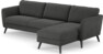 Bridge - 3-sits soffa med schäslong höger - Svart