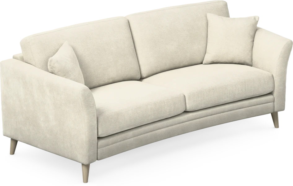 Eden - 2,5-sits soffa svängd - Vit