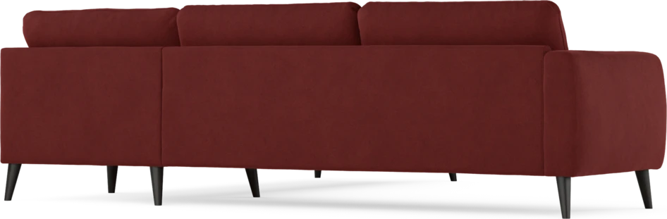 Bridge - Hörnsoffa, 3+3-sits - Röd