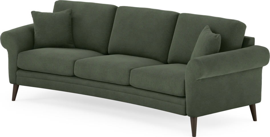 Eden - 3-sits soffa svängd - Grön