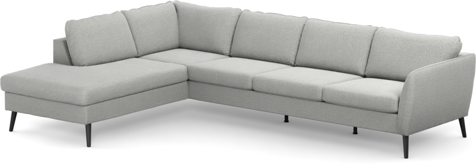 County - 3-sits soffa med divan vänster - Grå