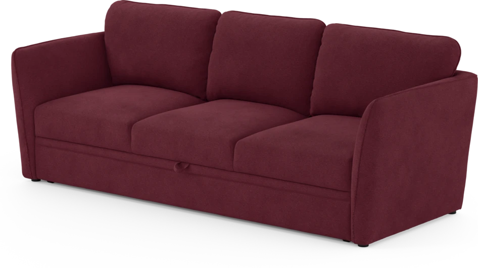 Öland - Bäddsoffa 3-sits, längsbäddad - Röd