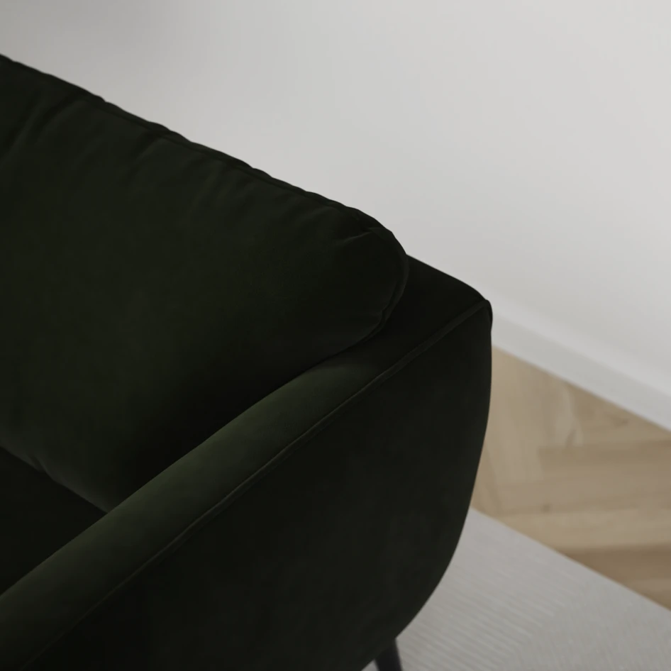 Madison - 2-sits soffa med divan vänster och schäslong höger - Grön