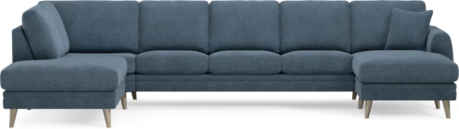 Eden - 3-sits soffa med divan vänster och schäslong höger - Blå