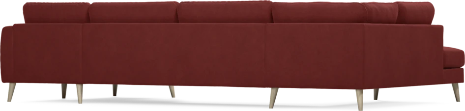 Bridge - 3-sits soffa med divan vänster och schäslong höger - Röd