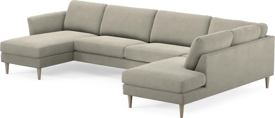 Bridge - 3-sits soffa med schäslong vänster och divan höger - Brun