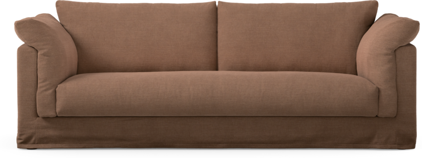 Cherrie - 3-sits soffa, hel dyna och kappa - Orange