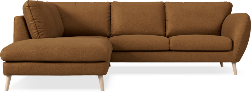 Madison - 2-sits soffa med divan vänster - Brun