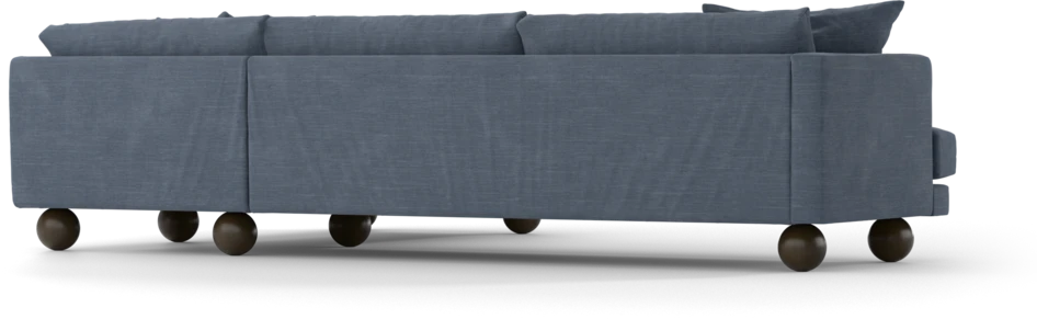 Harper - 3-sits soffa med divan höger - Blå