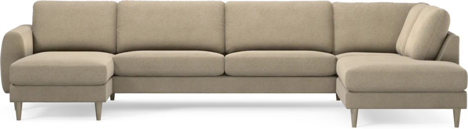 Bridge - 3-sits soffa med schäslong vänster och divan höger - Beige