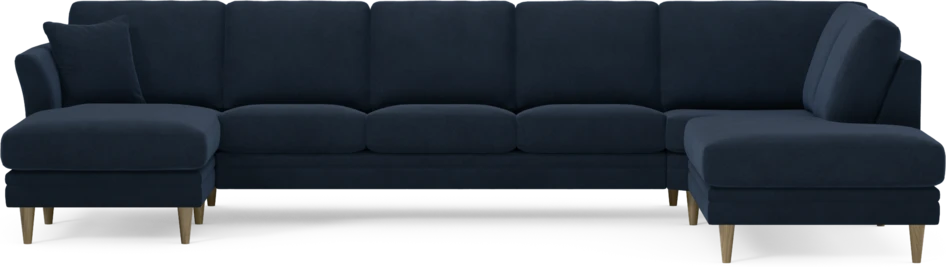 Eden - 3-sits soffa med schäslong vänster och divan höger - Blå