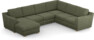 Friday - Hörnsoffa, 3+2-sits med schäslong vänster - Grön