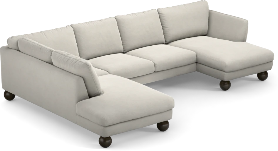 Madison Lux - 2-sits soffa med divan vänster och schäslong höger - Vit