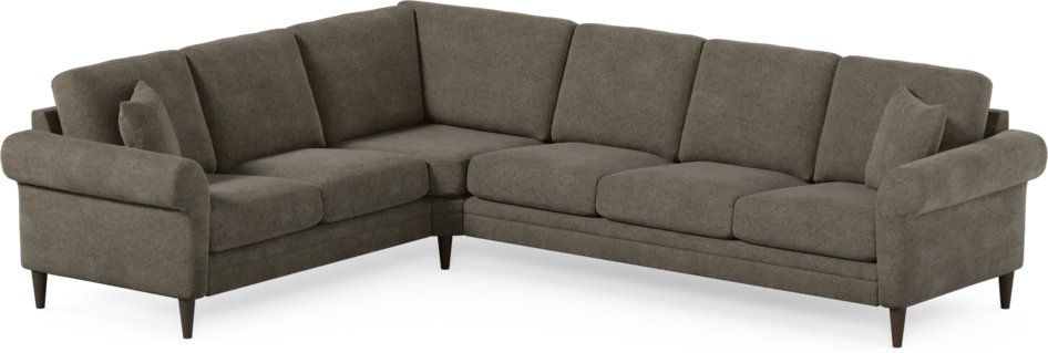 Eden - Hörnsoffa, 2+3-sits - Brun