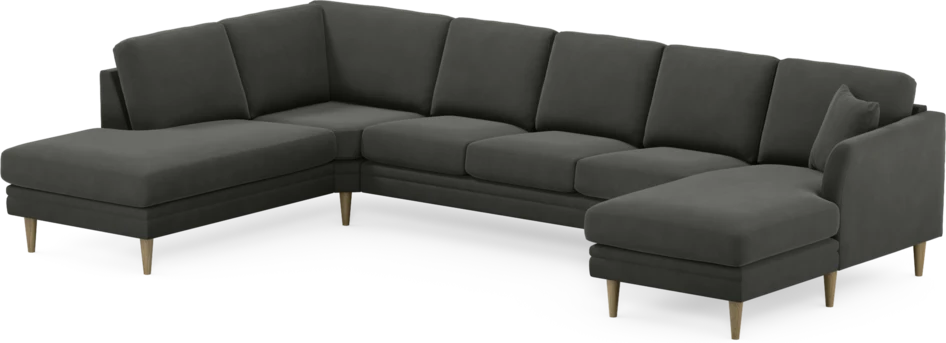 Eden - 3-sits soffa med divan vänster och schäslong höger - Grå