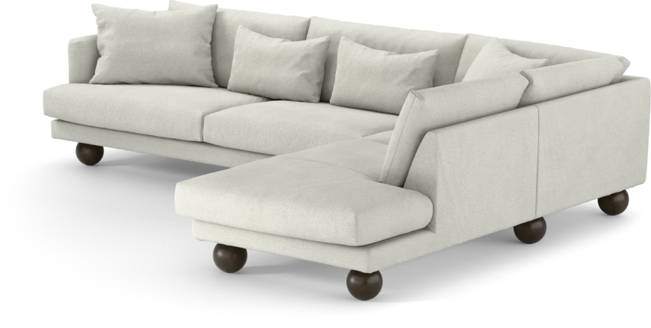 Harper - 3-sits soffa med divan höger - Vit
