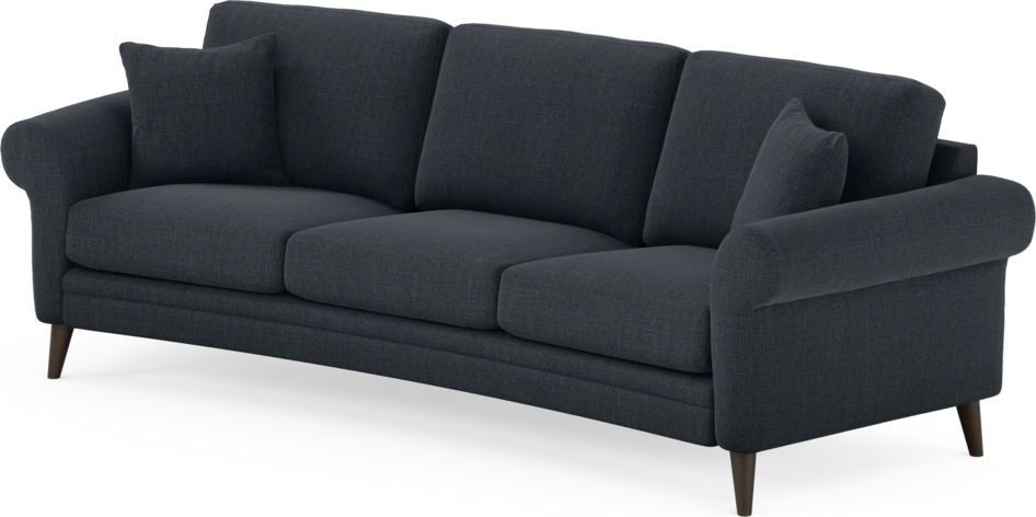 Eden - 3-sits soffa svängd - Blå
