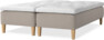 Delux Sense - Ramsäng, dubbelsäng med bäddmadrass - Beige