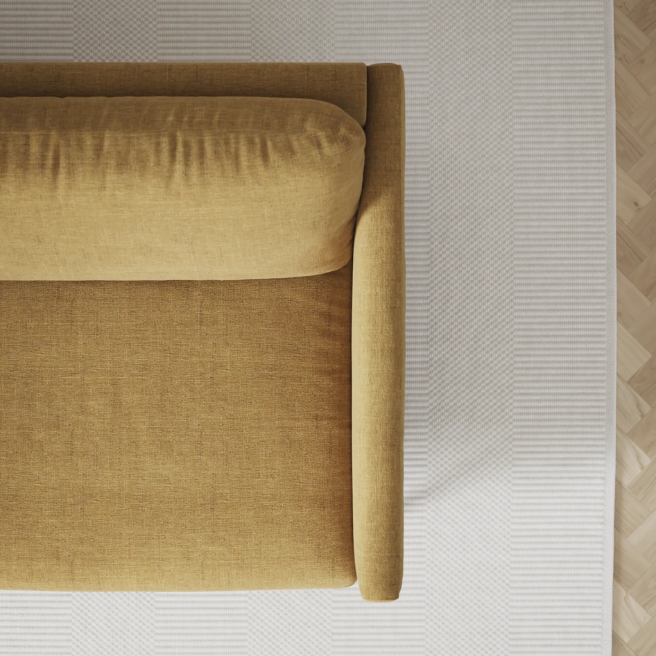 Madison - 2-sits soffa med divan vänster och schäslong höger - Gul