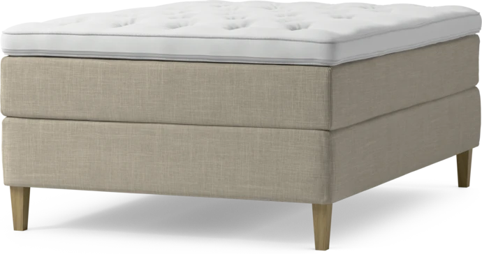 Delux Exclusive, Kontinentalsäng, enkelsäng 140 cm med bäddmadrass och sängben