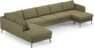 County - 4-sits soffa med divan vänster och schäslong höger - Grön