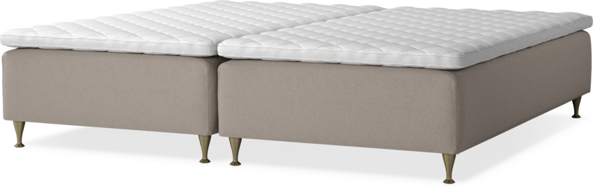 Delux Dream - Ramsäng, dubbelsäng med bäddmadrass - Beige