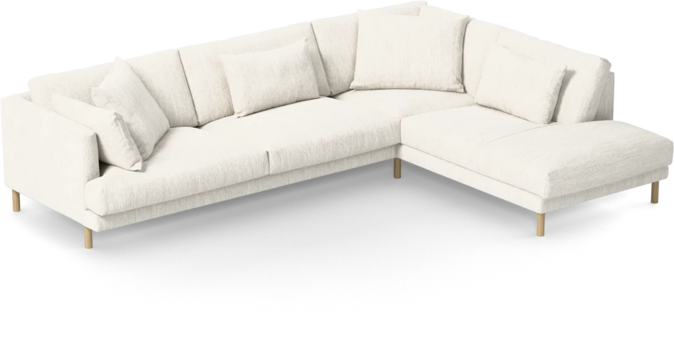 Harper - 3-sits soffa med divan höger - Vit