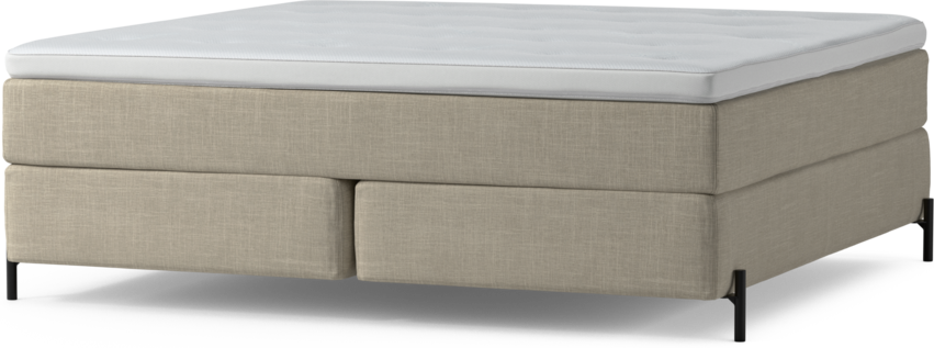 Delux Dream - Kontinentalsäng, dubbelsäng med bäddmadrass och sängben - Beige