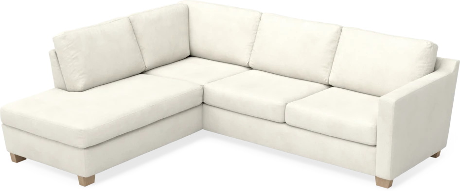 Friday - 2,5-sits soffa med divan vänster - Vit
