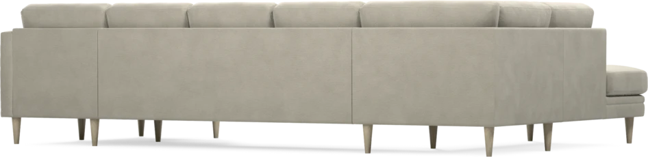 Eden - 3-sits soffa med divan vänster och schäslong höger - Brun