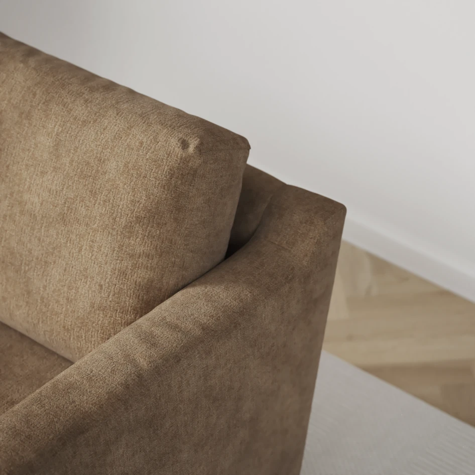 Friday - 2,5-sits soffa med divan vänster - Brun