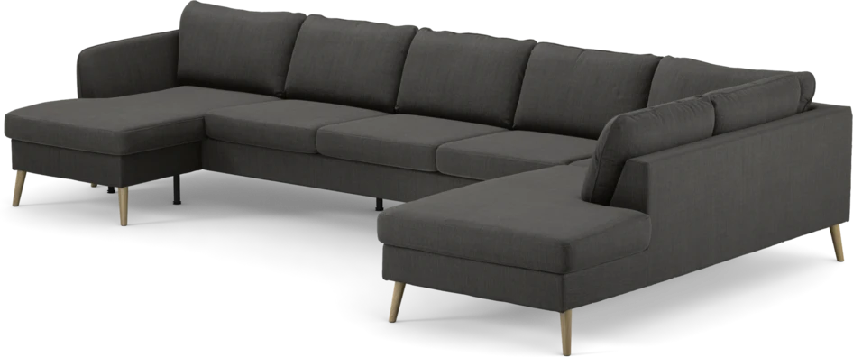 County - 4-sits soffa med schäslong vänster och divan höger - Grå