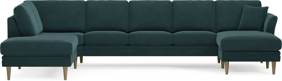 Eden - 3-sits soffa med divan vänster och schäslong höger - Blå