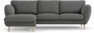 Madison Lux - 2-sits soffa med schäslong vänster - Grå