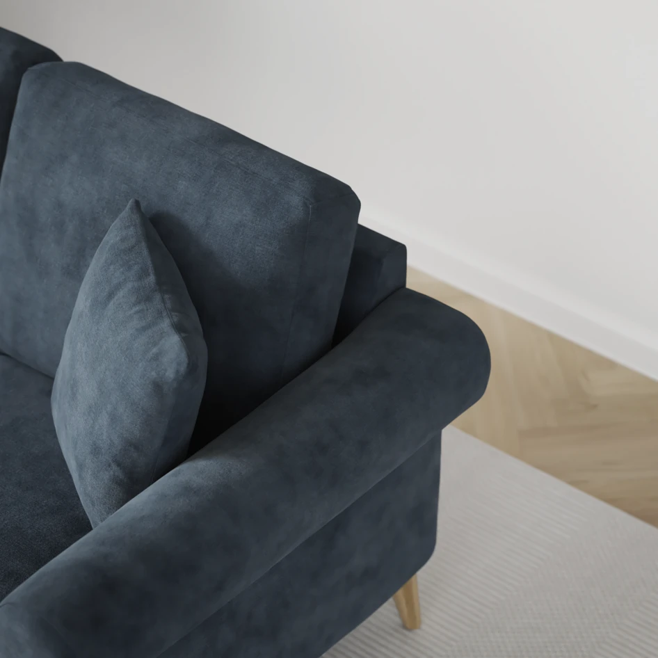 Eden - 3-sits soffa med divan vänster och schäslong höger - Blå