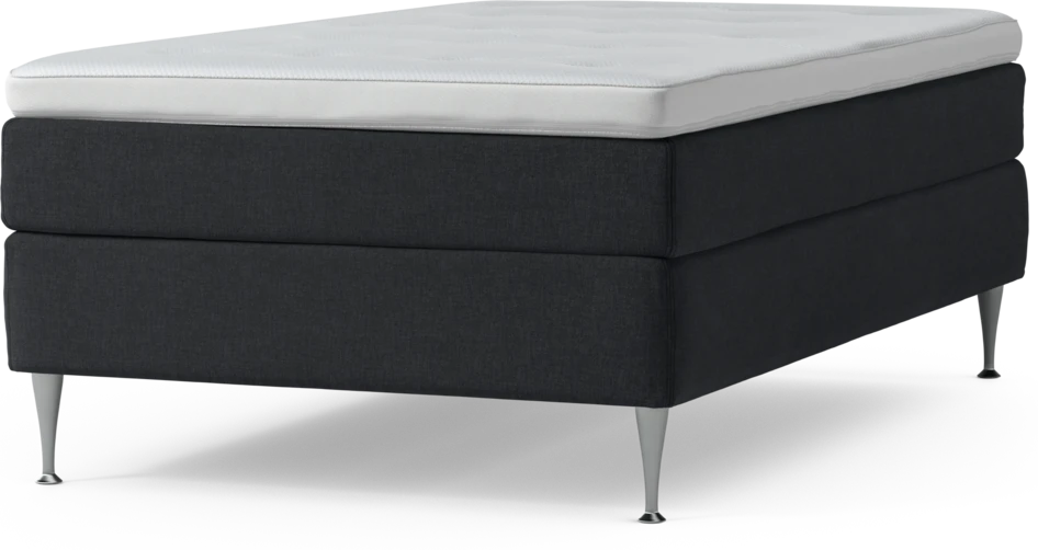 Delux Sense - Kontinentalsäng, enkelsäng 120 cm med bäddmadrass och sängben
