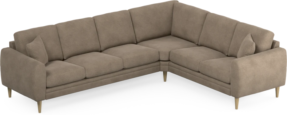 Eden - Hörnsoffa, 3+2-sits - Brun
