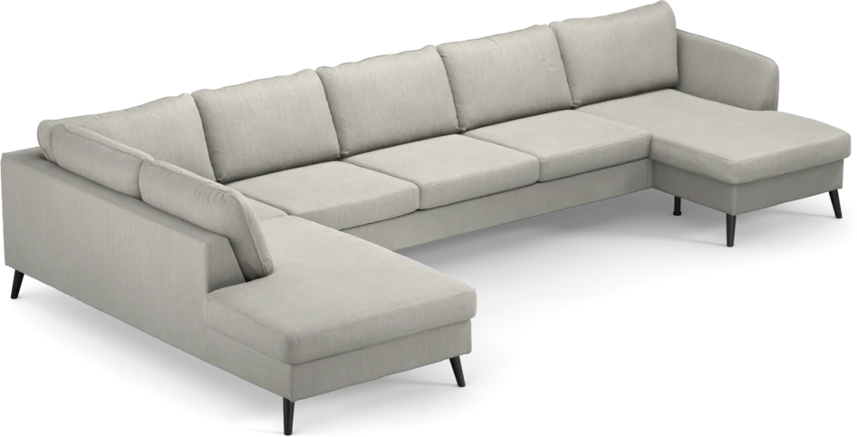 County - 4-sits soffa med divan vänster och schäslong höger - Grå
