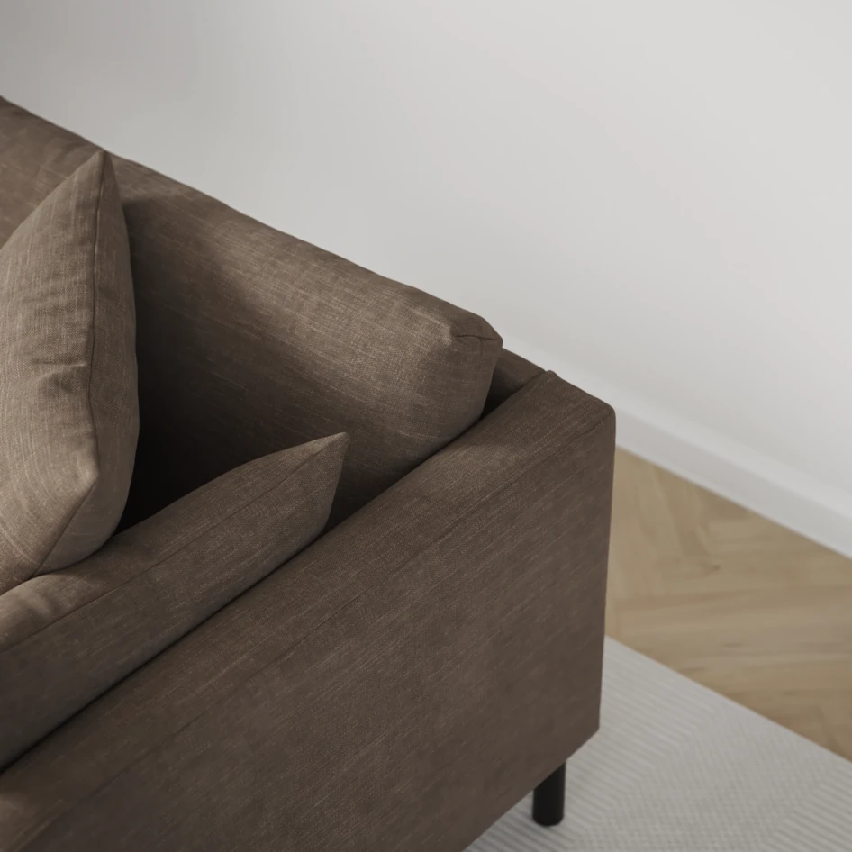 Harper - 3-sits soffa - Brun