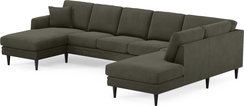 Eden - 3-sits soffa med schäslong vänster och divan höger - Grå