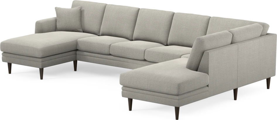 Eden - 3-sits soffa med schäslong vänster och divan höger - Grå