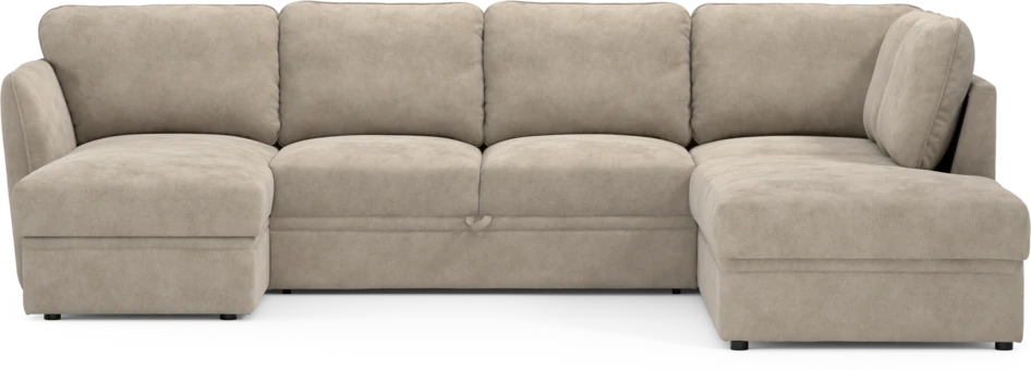 Öland - Bäddsoffa med schäslong vänster och divan höger - Beige