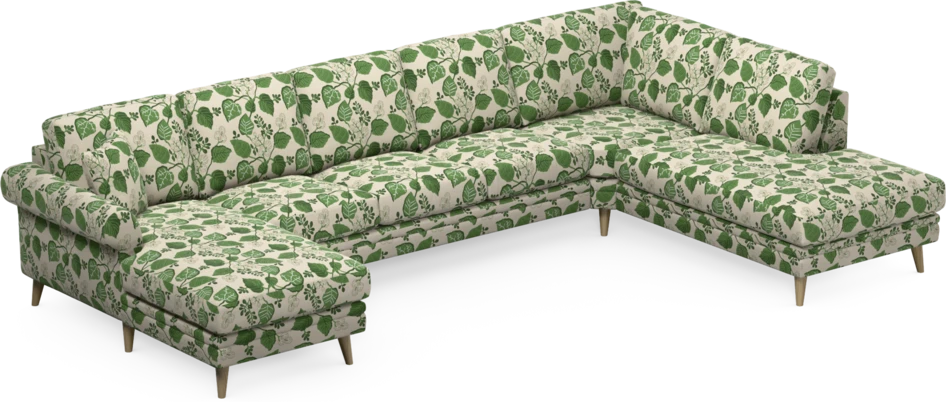 Eden - 3-sits soffa med schäslong vänster och divan höger - Flerfärgad