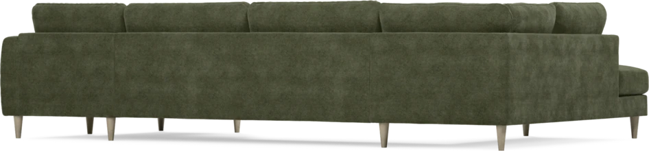 Bridge - 3-sits soffa med divan vänster och schäslong höger - Grön