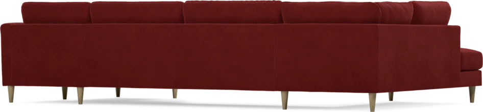 Bridge - 3-sits soffa med divan vänster och schäslong höger - Röd