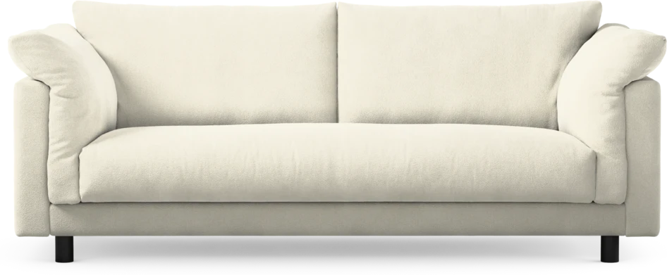 Cherrie - 2,5-sits soffa, hel dyna, fast klädsel - Vit