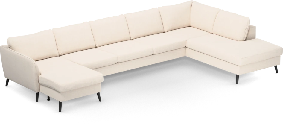 County - 4-sits soffa med schäslong vänster och divan höger - Vit